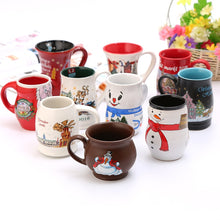 Load image into Gallery viewer, Originality Cartoon Snowman Santa Claus Ceramics Glass Coffee Cup Christmas Cup Office Coffee Mug Caneca Christmas Gifts Cup